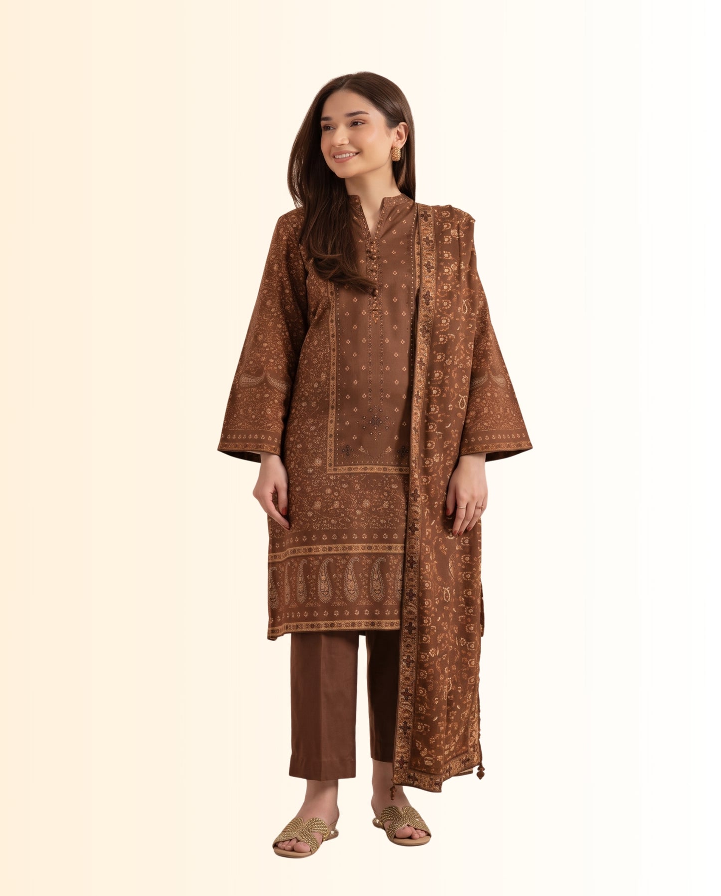 Nishat 2 Piece Unstitched – Digital Printed Shirt & Lawn Dupatta for Women