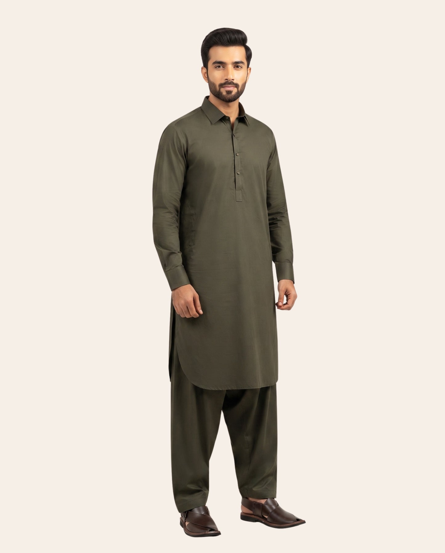 Firdous Men's Stitched Shalwar Kameez – Premium Wash & Wear Suit