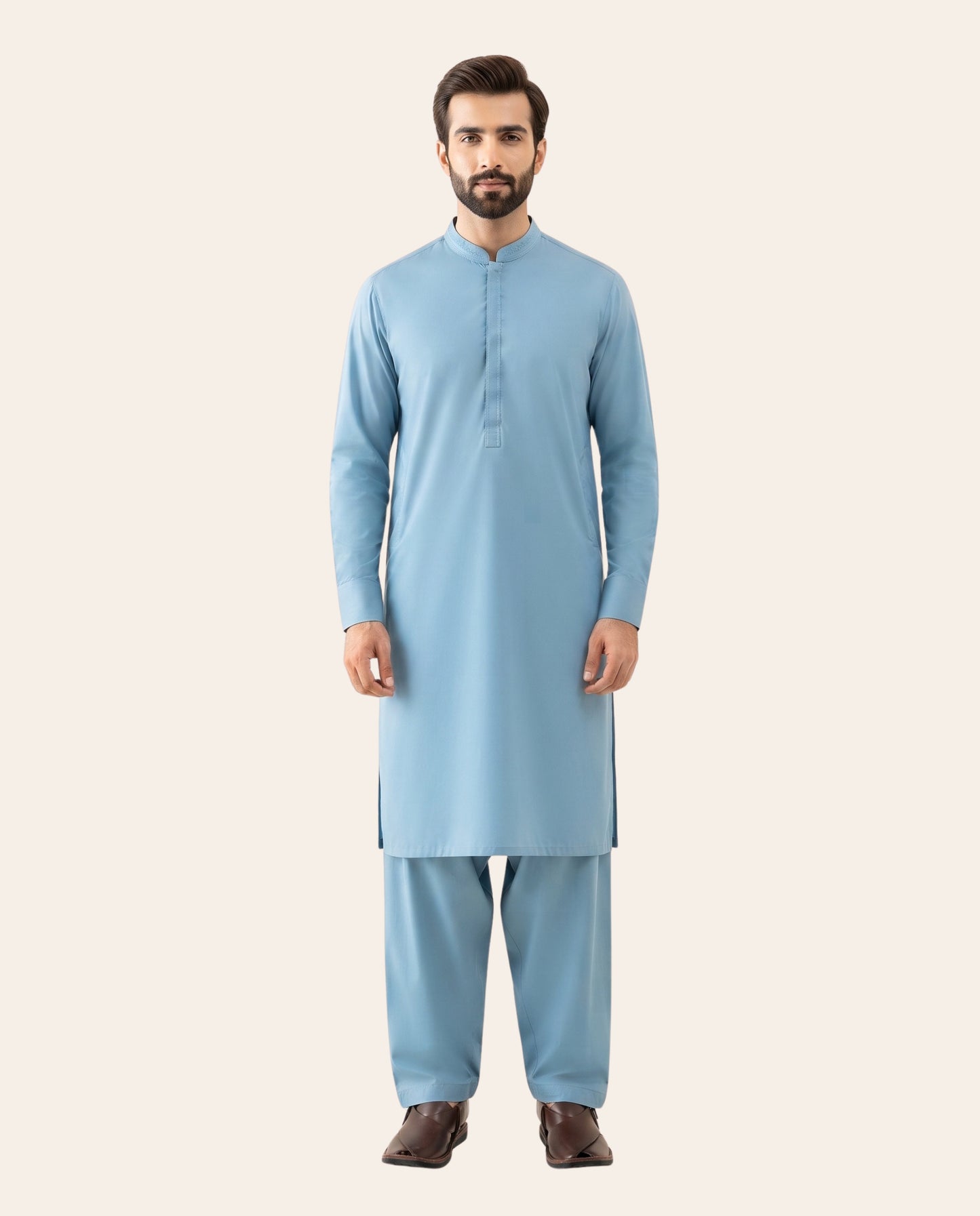 Firdous Men's Stitched Shalwar Kameez – Premium Wash & Wear Suit