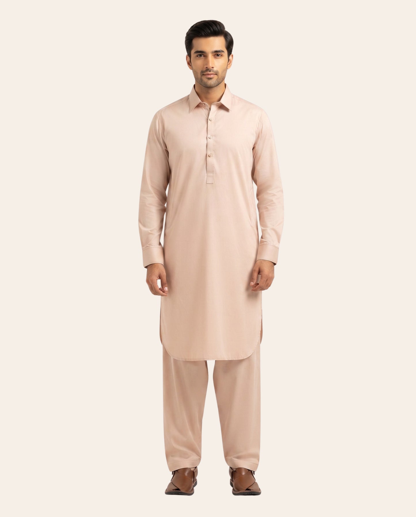 Firdous Men's Stitched Shalwar Kameez – Premium Wash & Wear Suit