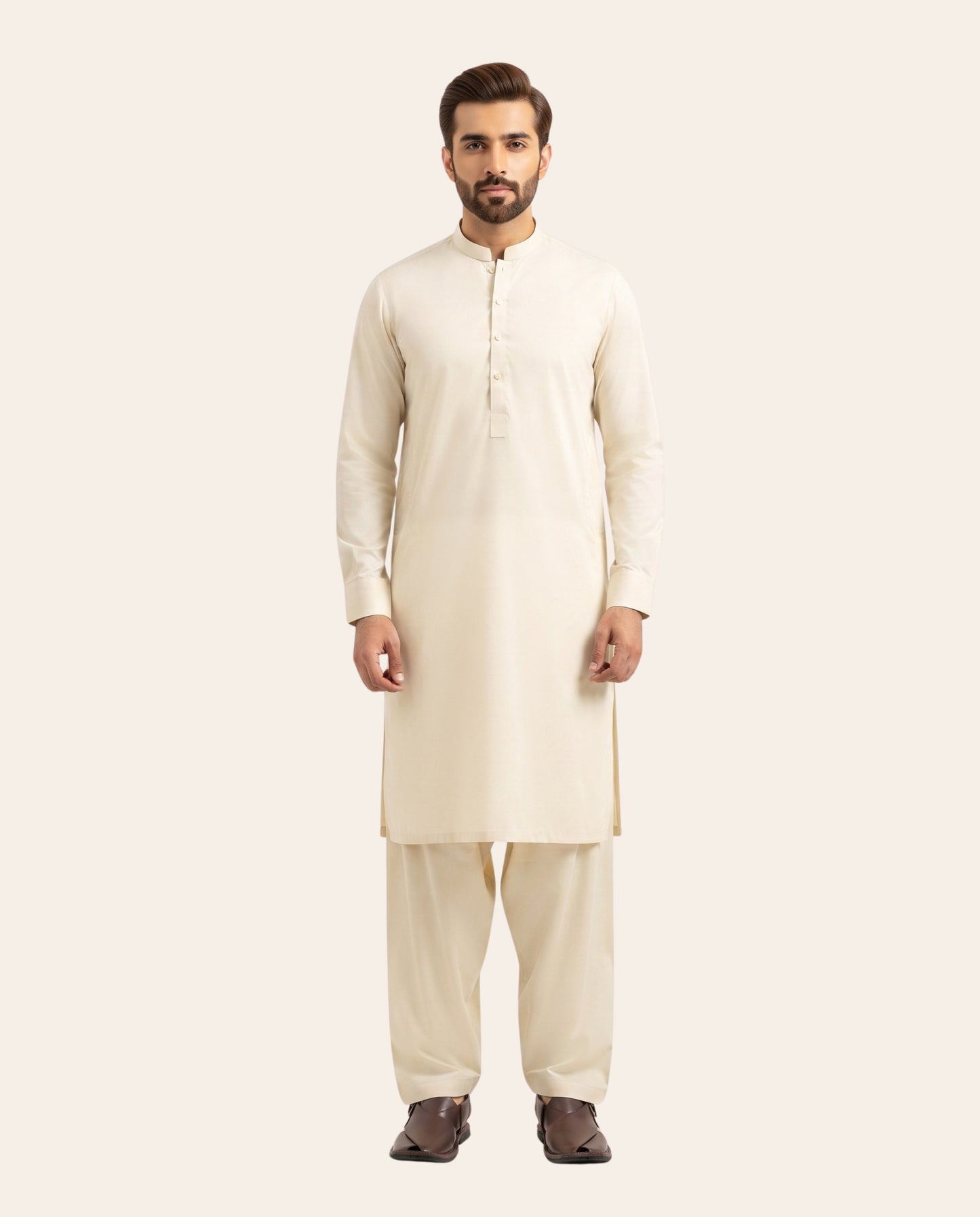 Firdous Men's Stitched Shalwar Kameez – Premium Wash & Wear Suit