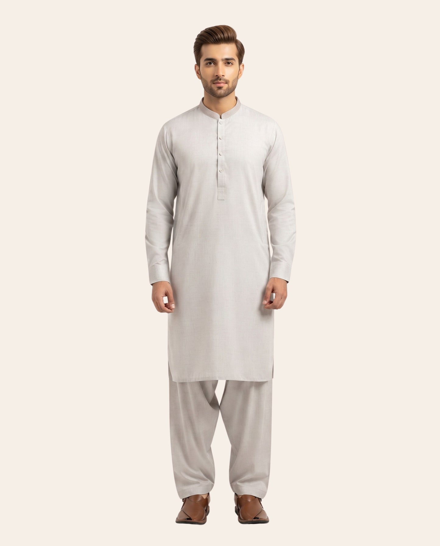 Firdous Men's Stitched Shalwar Kameez – Premium Wash & Wear Suit