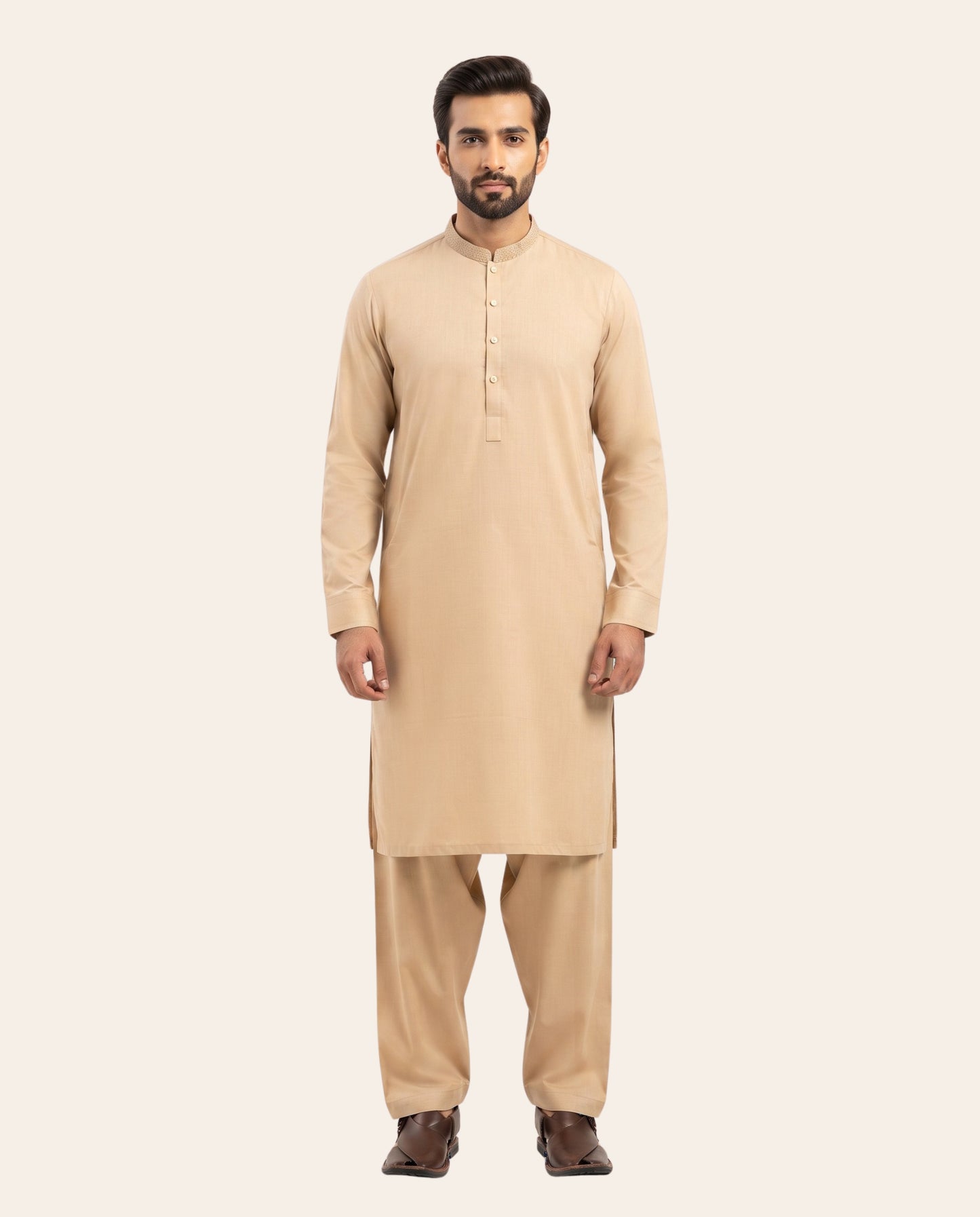 Firdous Men's Stitched Shalwar Kameez – Premium Wash & Wear Suit
