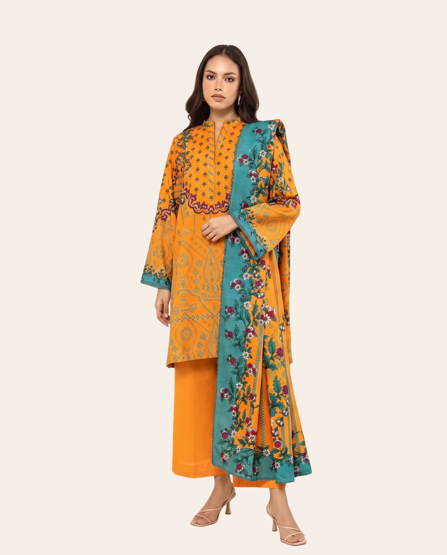 Regalia Textiles Salina Dobby 3 Piece Unstitched Printed Suit – Premium Summer Collection