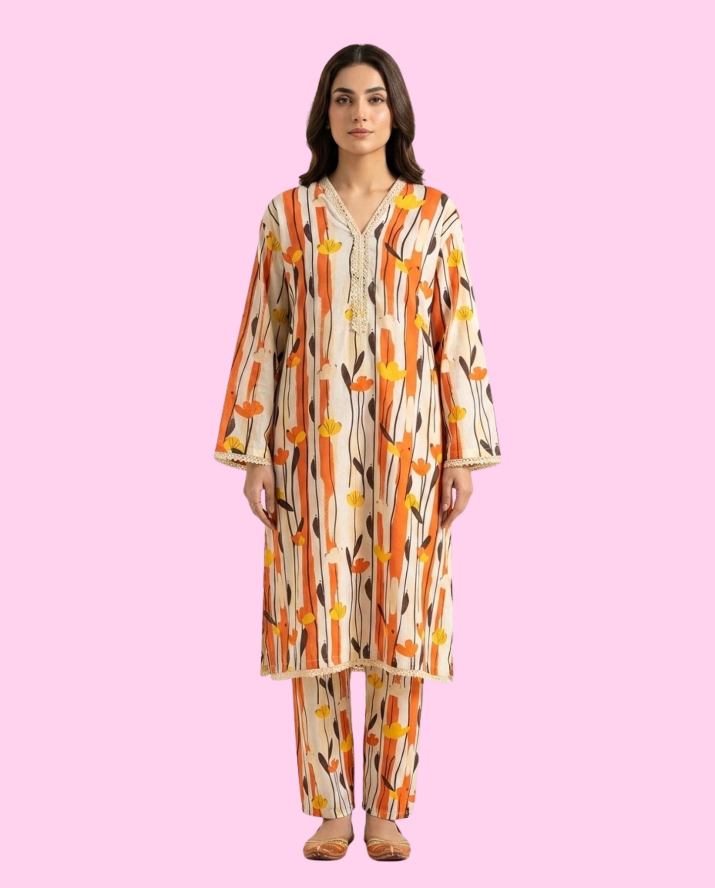REGALIA 2 Piece Stitched Printed Suit – Ready-to-Wear Casual Dress