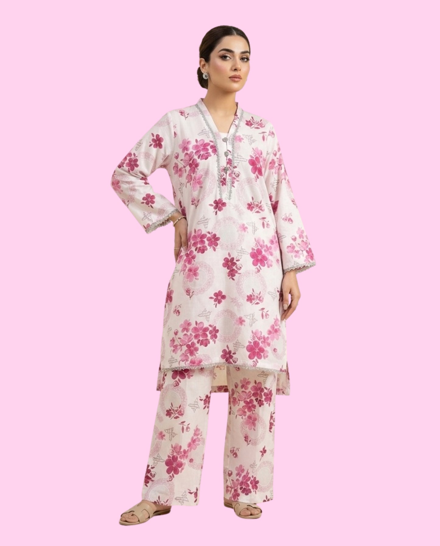 REGALIA 2 Piece Stitched Printed Suit – Ready-to-Wear Casual Dress