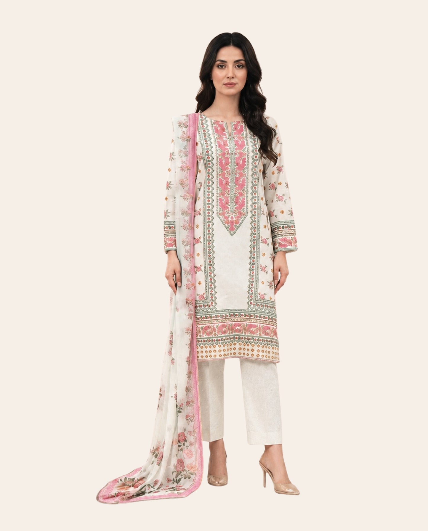 Limelight 3 Piece Unstitched Printed Lawn Suit – Summer Collection