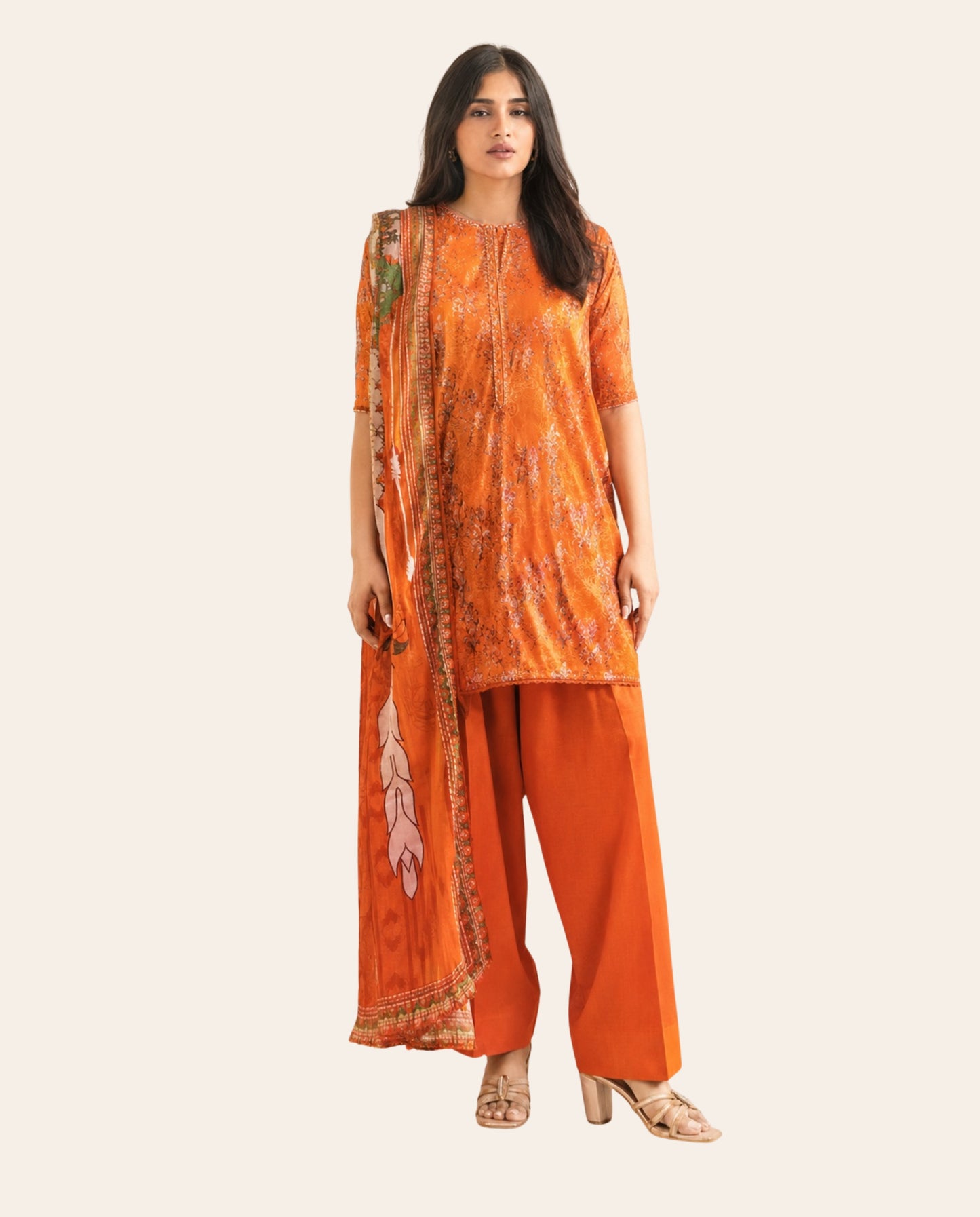 Rangrez 3 Piece Unstitched Printed Lawn Suit – Premium Women's Summer Collection