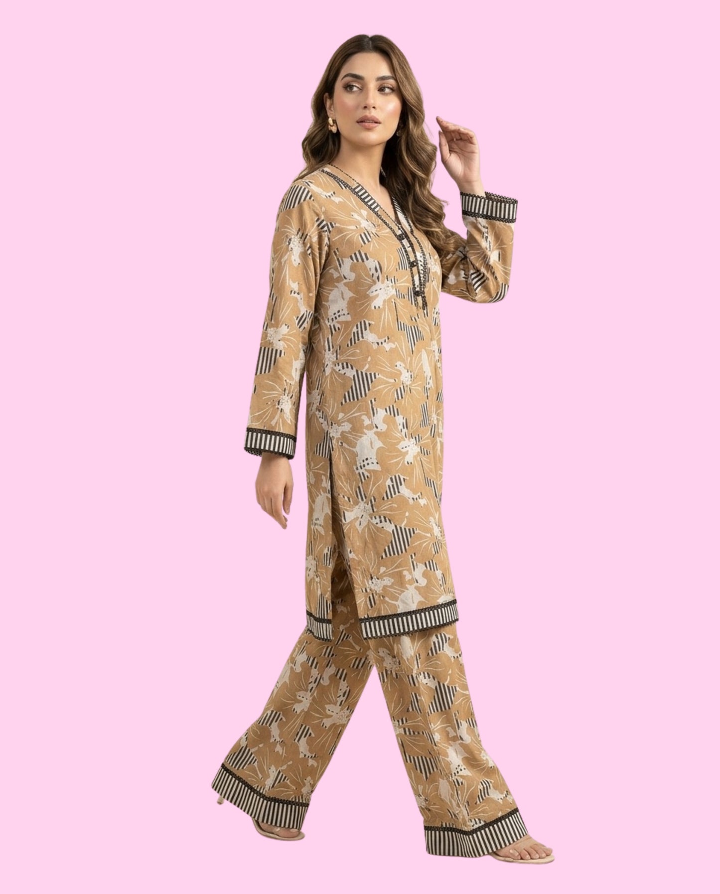REGALIA 2 Piece Stitched Printed Suit – Ready-to-Wear Casual Dress