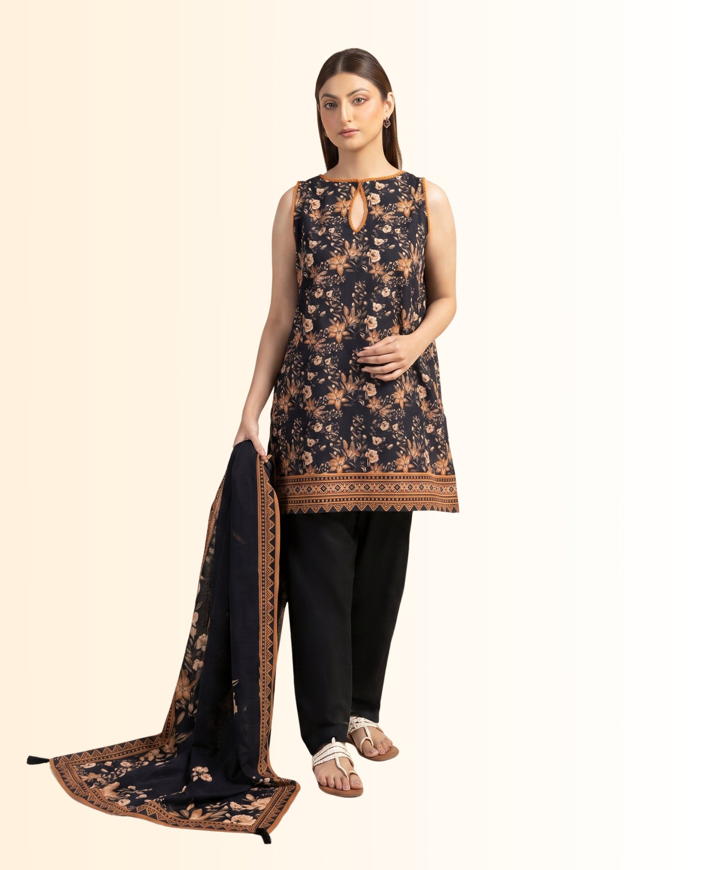 Zellbury 2 Piece Unstitched Digital Printed Lawn – Digital Printed Shirt & Lawn Dupatta