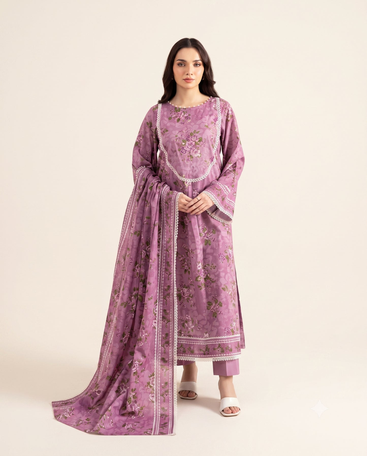 Zellbury 2 Piece Unstitched Digital Printed Lawn – Digital Printed Shirt & Lawn Dupatta