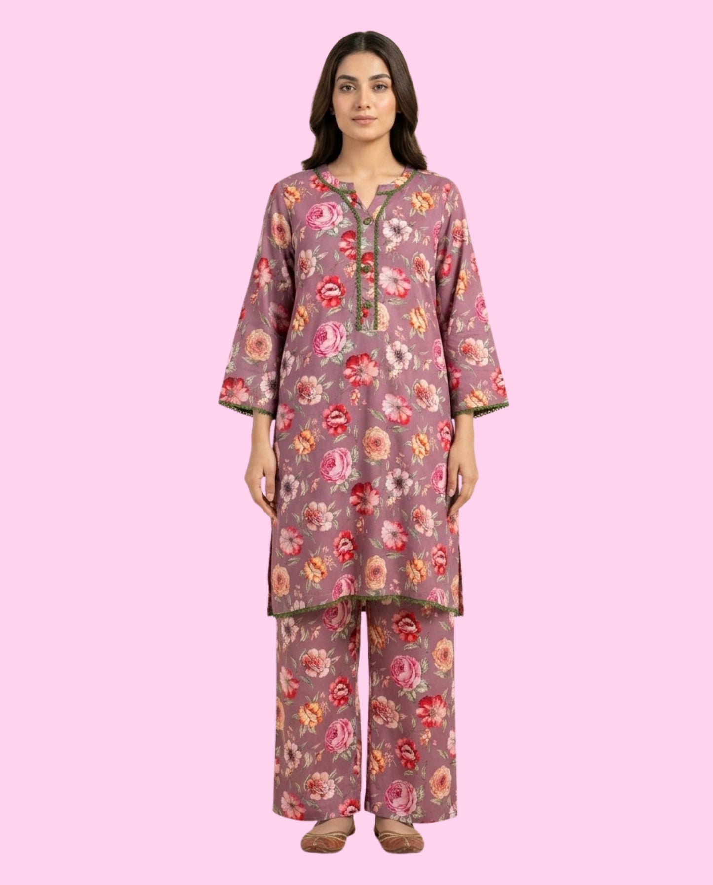 REGALIA 2 Piece Stitched Printed Suit – Ready-to-Wear Casual Dress