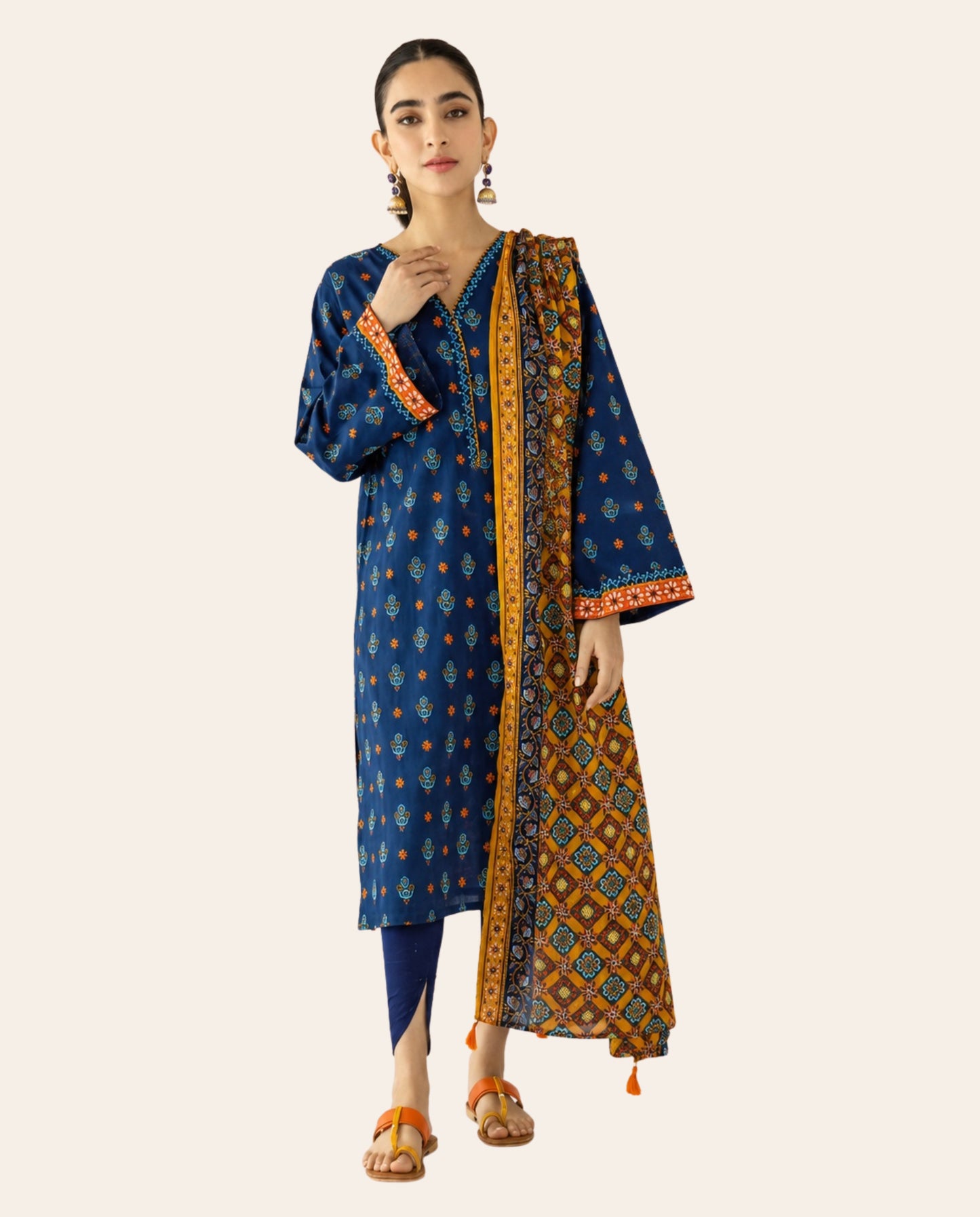 Orient 3 Piece Unstitched Printed Lawn Suit – Premium Women's Summer Collection