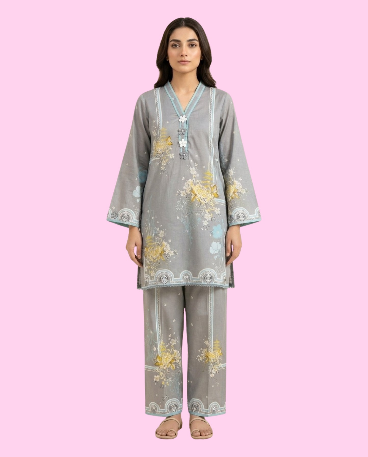 REGALIA 2 Piece Stitched Printed Co-Ord Set – Casual Outfit