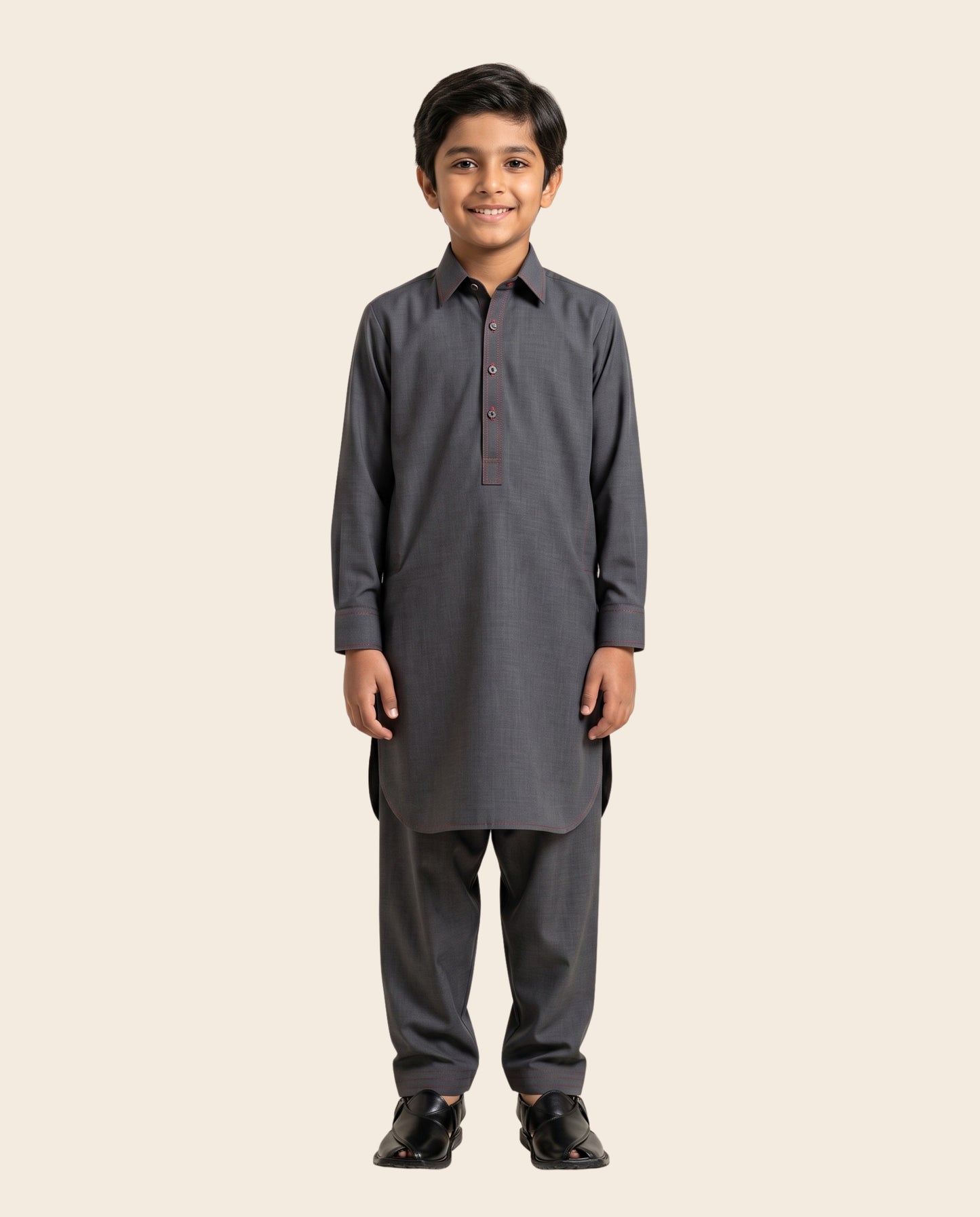 Firdous Premium Wash & Wear boys stitched shalwar kameez featuring a classic Pakistani design with matching kameez and shalwar for Eid, weddings, and everyday wear.