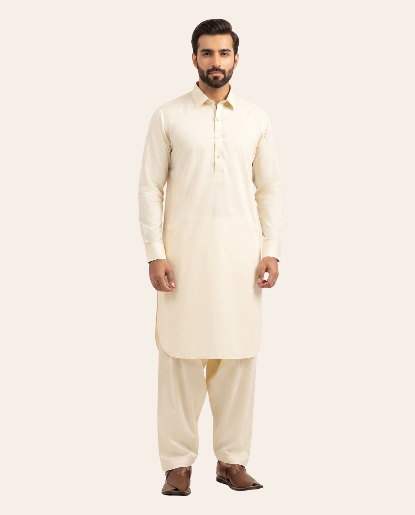 Firdous Men's Stitched Shalwar Kameez – Premium Wash & Wear Suit