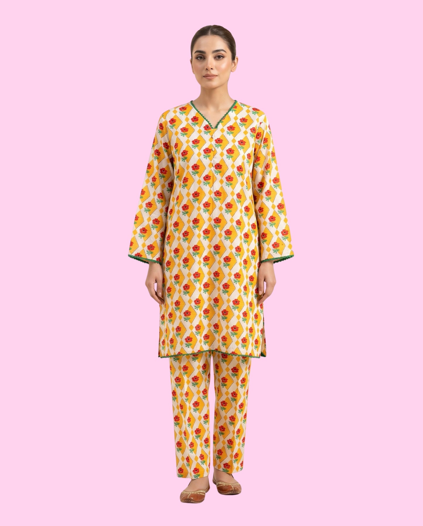 REGALIA 2 Piece Stitched Printed Suit – Ready-to-Wear Casual Dress
