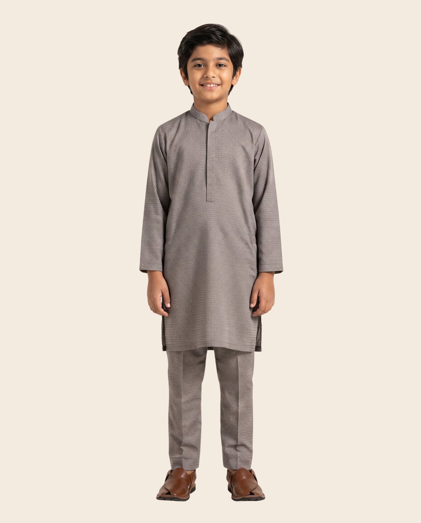 Firdous Premium Wash & Wear boys stitched shalwar kameez featuring a classic Pakistani design with matching kameez and shalwar for Eid, weddings, and everyday wear.