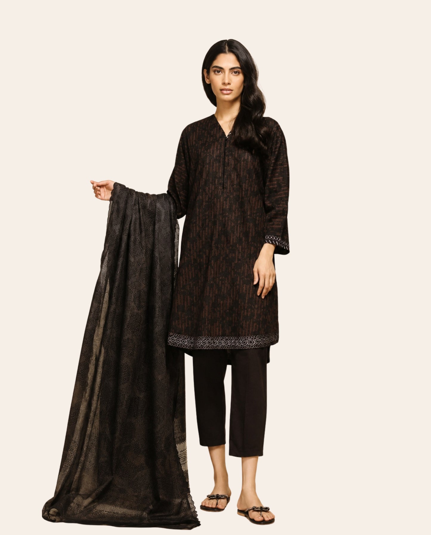 Regalia Textiles Salina Dobby 3 Piece Unstitched Printed Suit – Premium Summer Collection