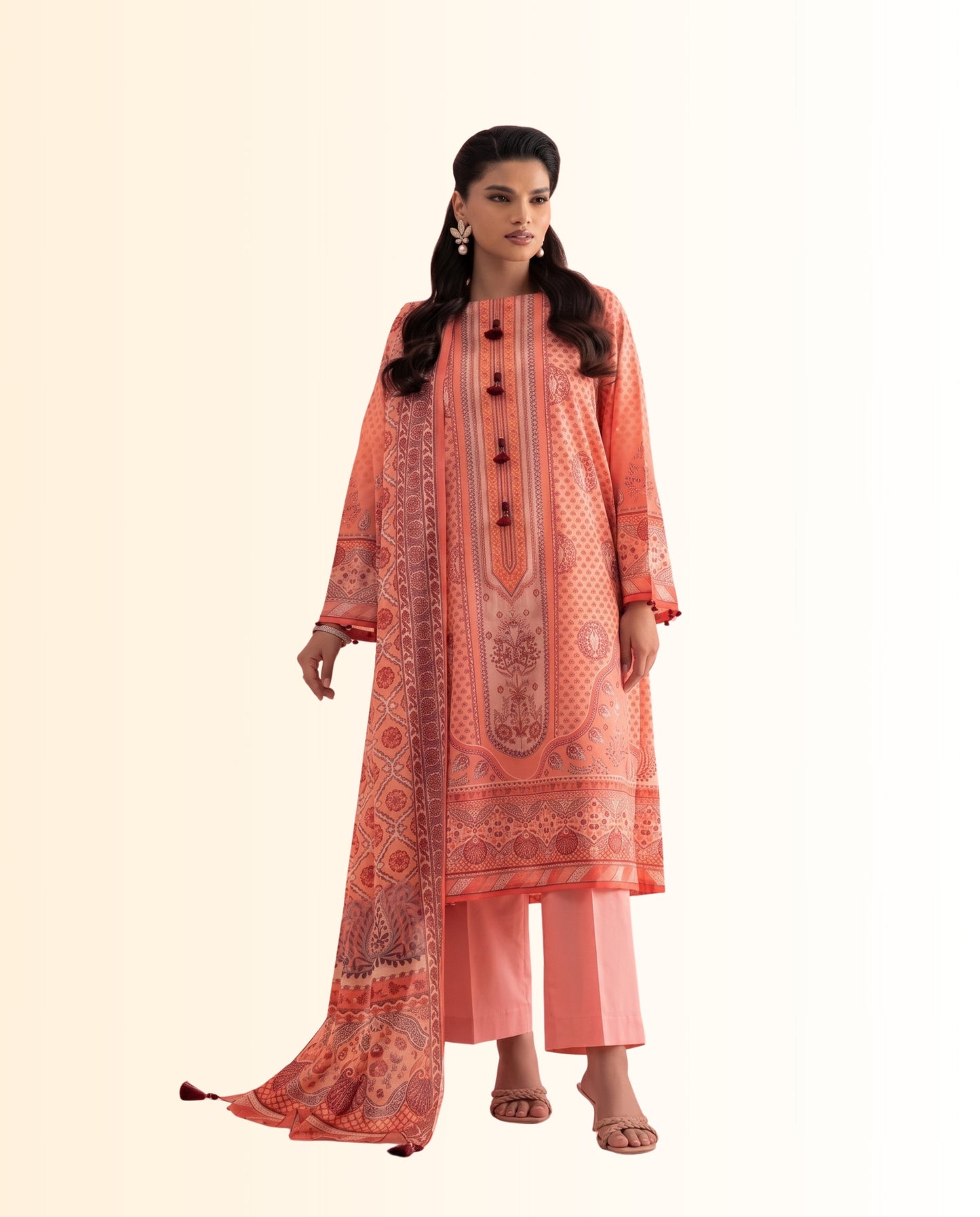 Nishat 2 Piece Unstitched – Digital Printed Shirt & Lawn Dupatta for Women