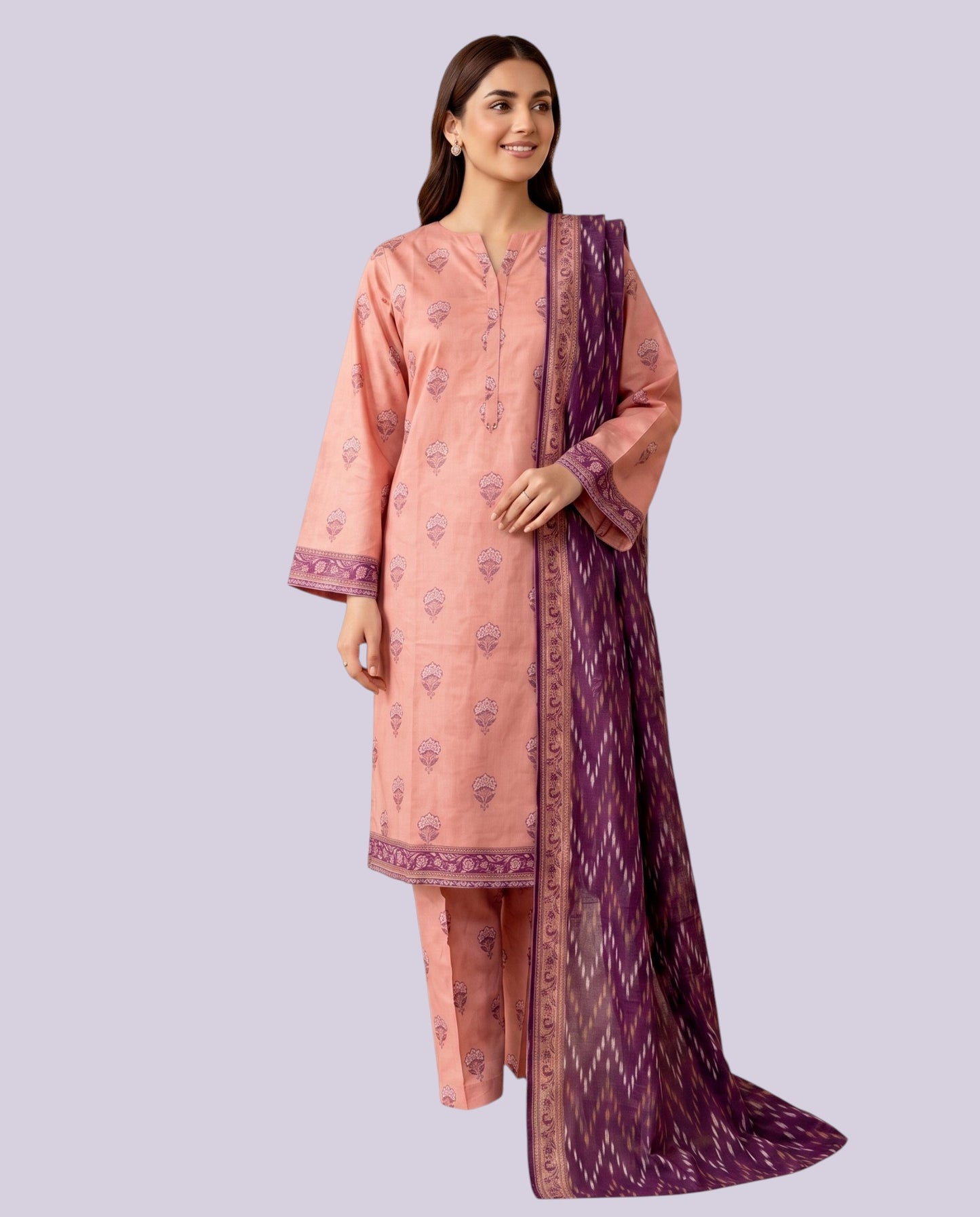 Tawakkal Women's 3 Piece Stitched Printed Suit – Premium Ready-to-Wear Collection