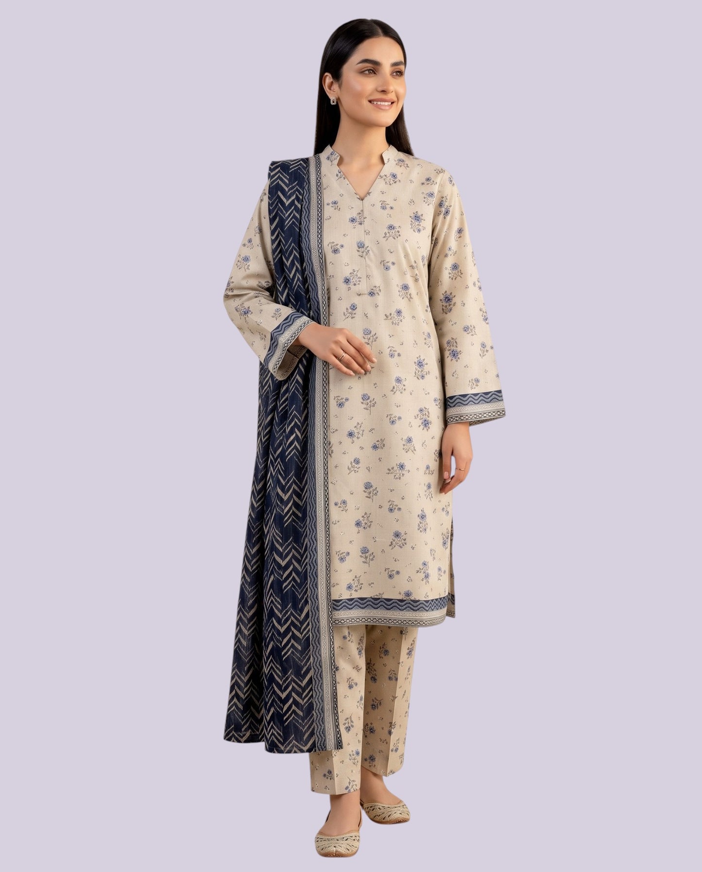 Tawakkal Women's 3 Piece Stitched Printed Suit – Premium Ready-to-Wear Collection