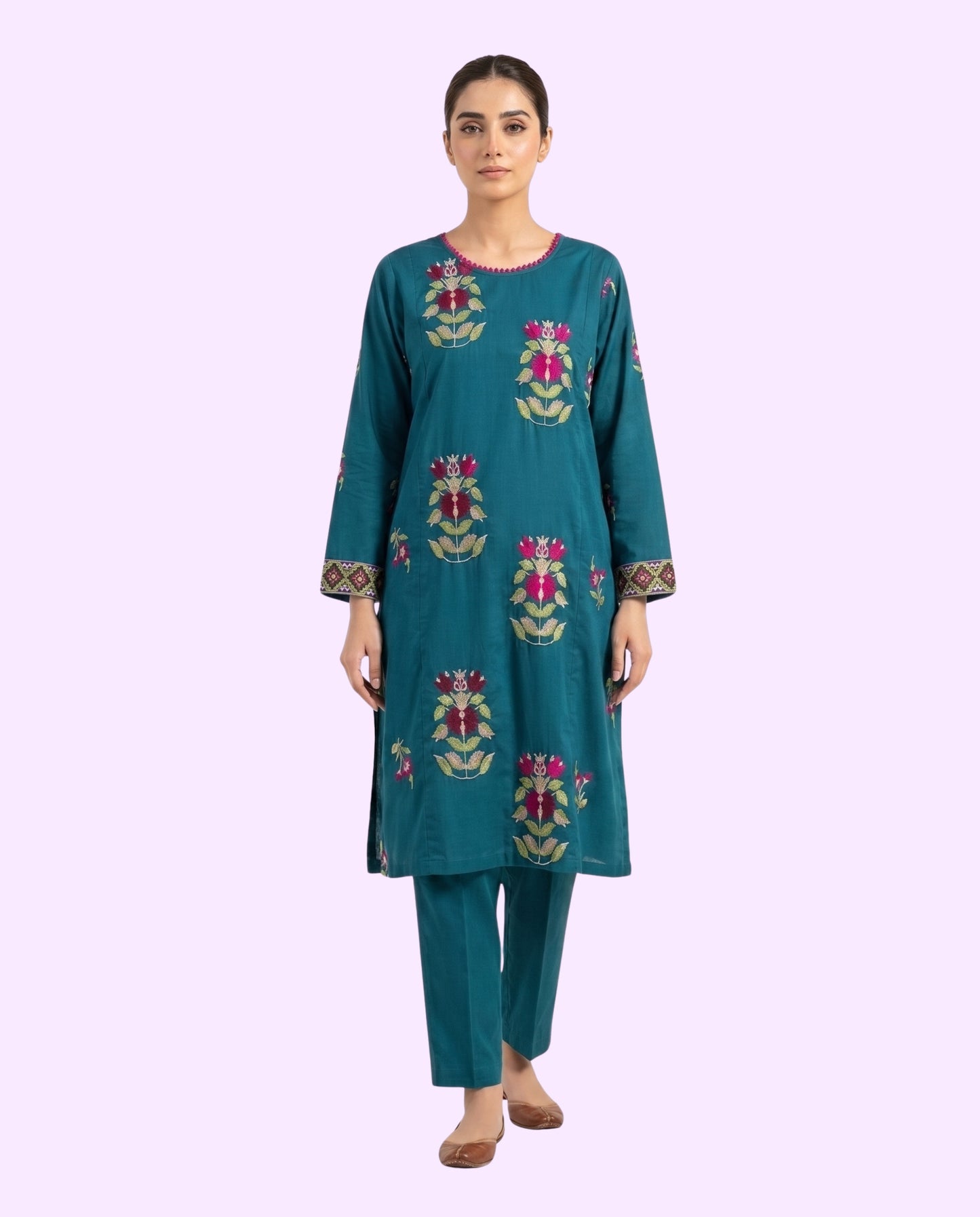 Generation Women's Luxury 2 Piece Embroidered Stitched Suit – Premium Ready-to-Wear