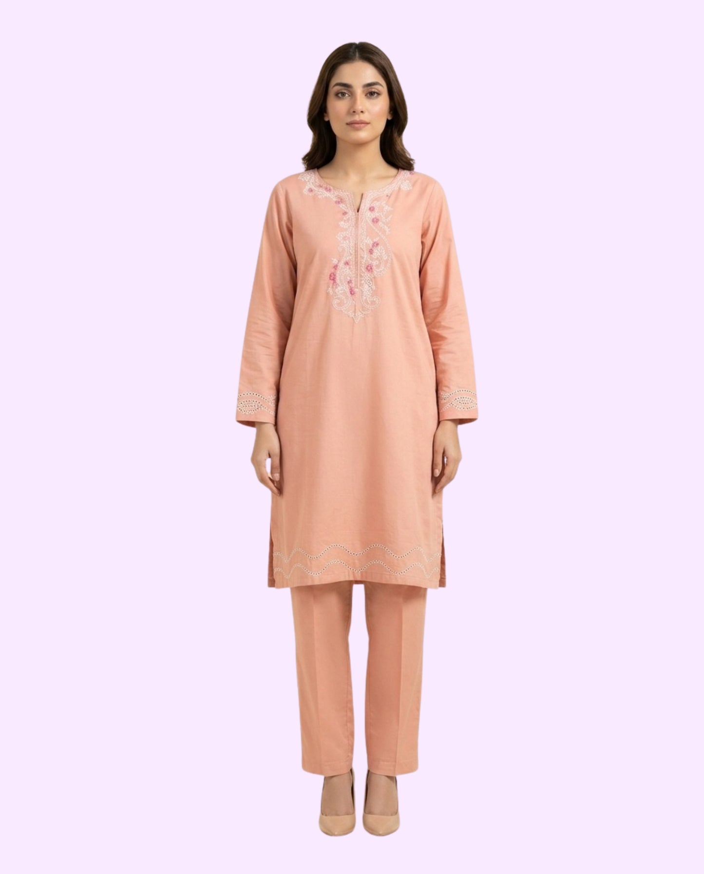 Generation Women's Luxury 2 Piece Embroidered Stitched Suit – Premium Ready-to-Wear