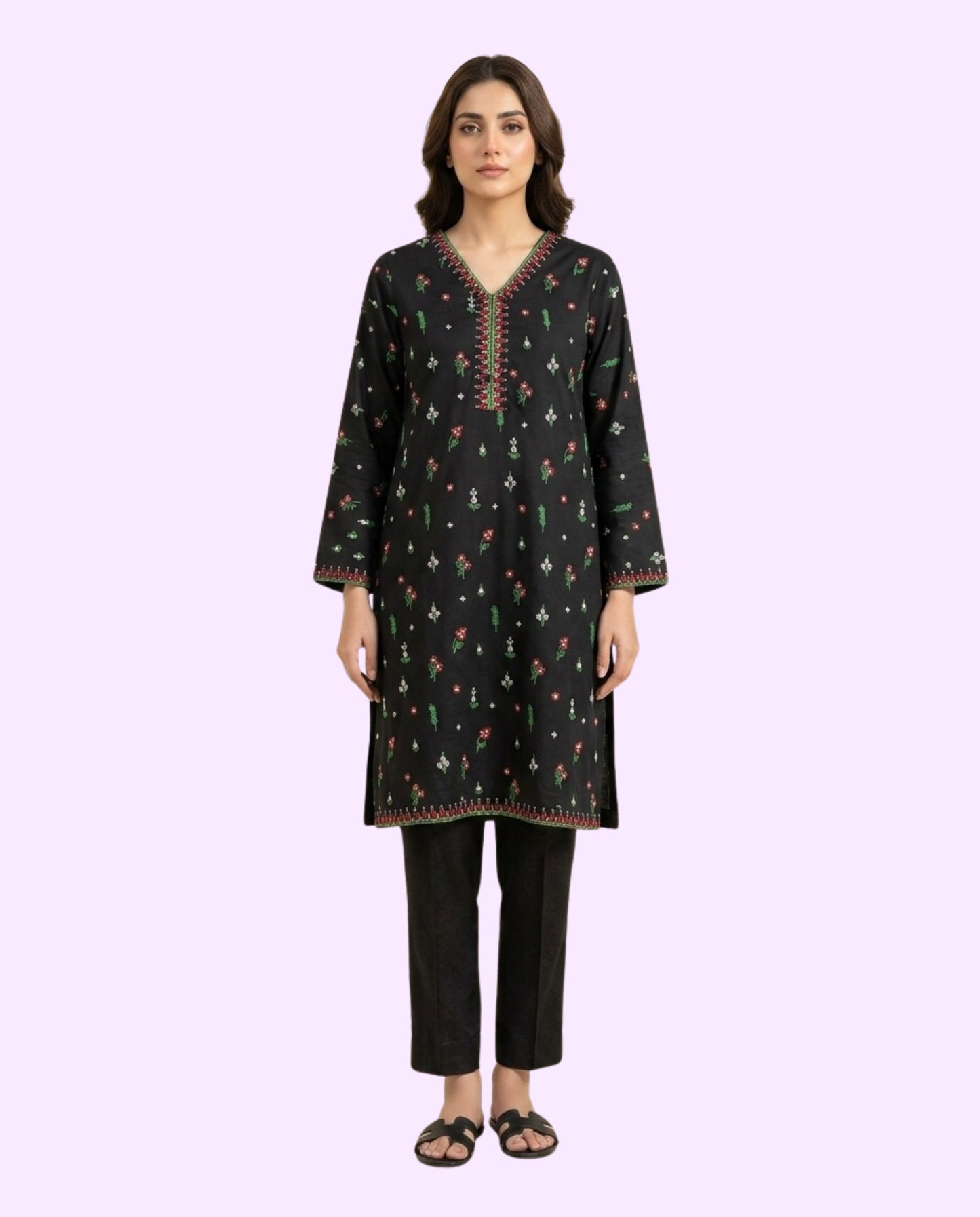 Khaadi Luxury 2 Piece Stitched Embroidered Suit