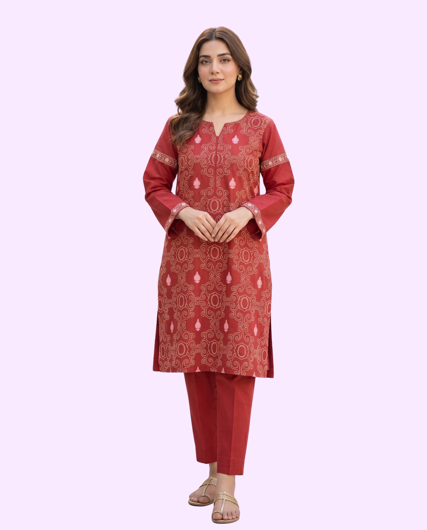 Khaadi Luxury 2 Piece Stitched Embroidered Suit