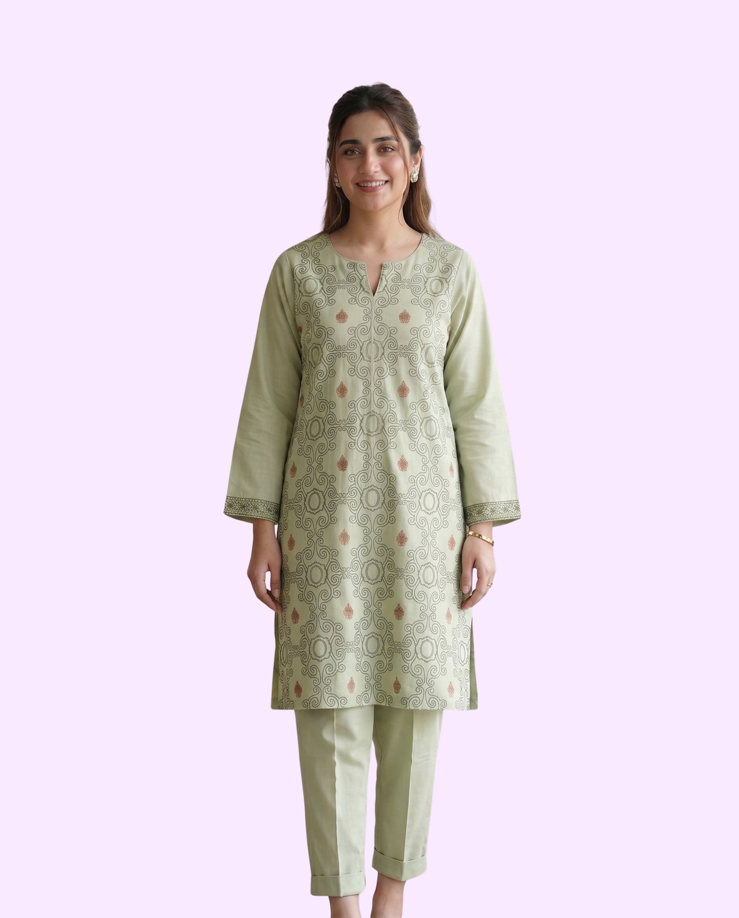 Khaadi Luxury 2 Piece Stitched Embroidered Suit