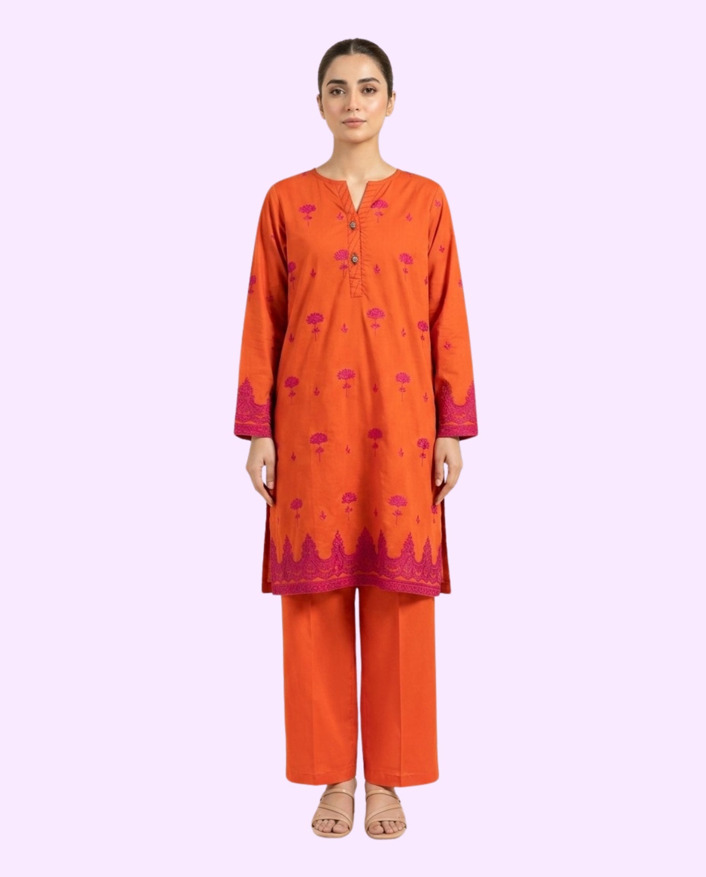 Khaadi Luxury 2 Piece Stitched Embroidered Suit