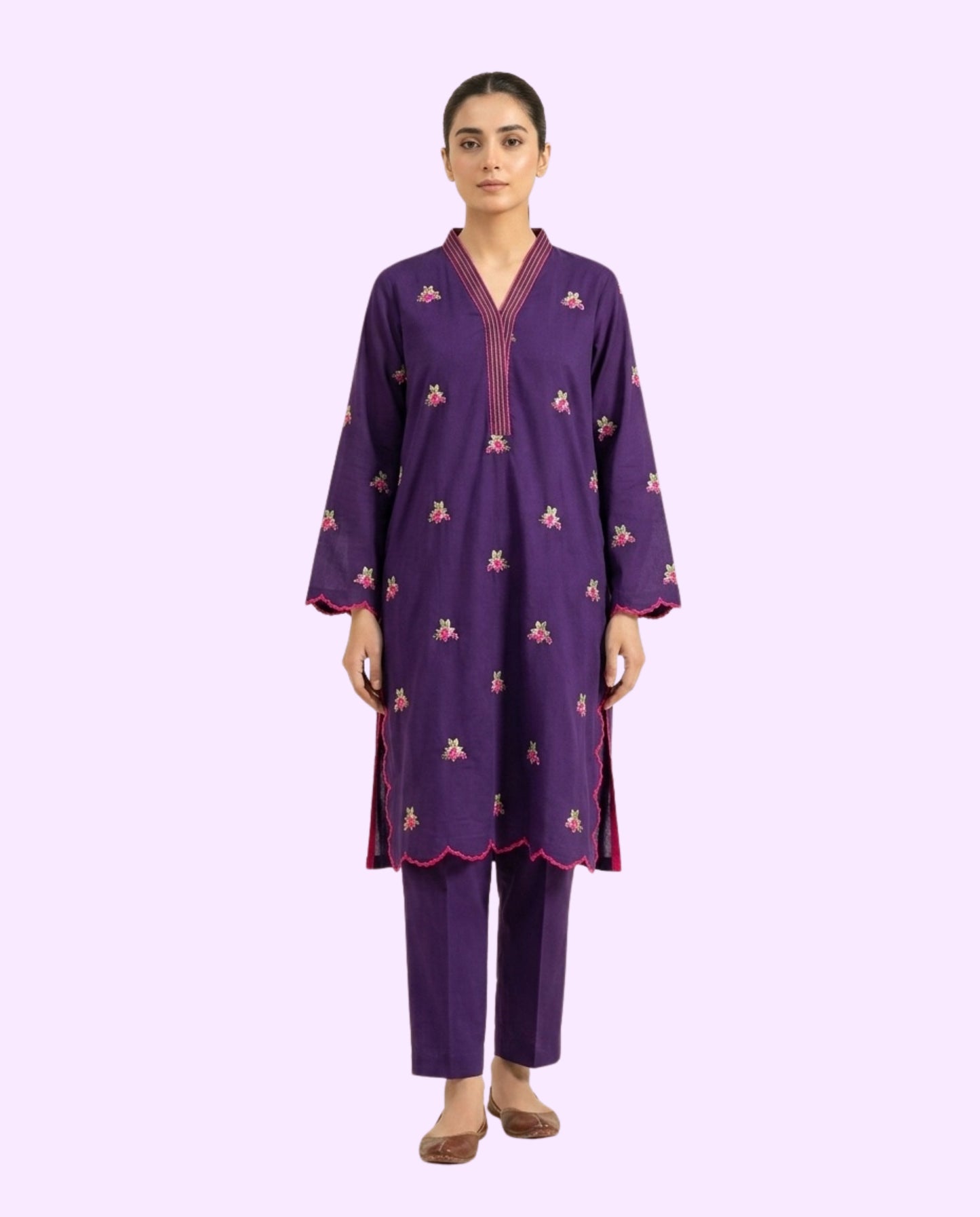 Sapphire Luxury 2 Piece Embroidered Stitched Suit – Premium Ready-to-Wear