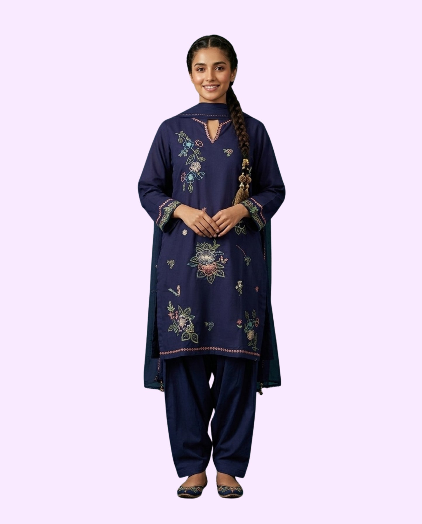 Sapphire Luxury 2 Piece Embroidered Stitched Suit – Premium Ready-to-Wear