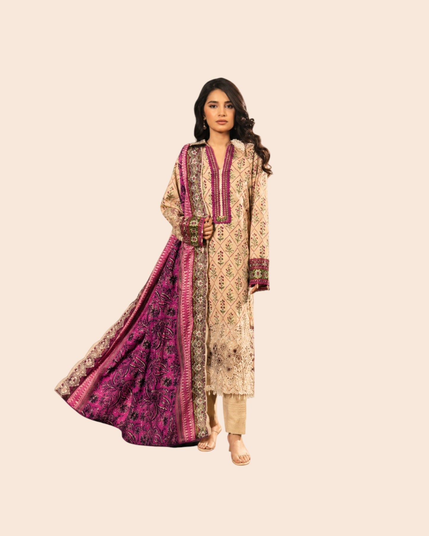 Zesh Luxury 3 Piece Embroidered Lawn Unstitched Suit
