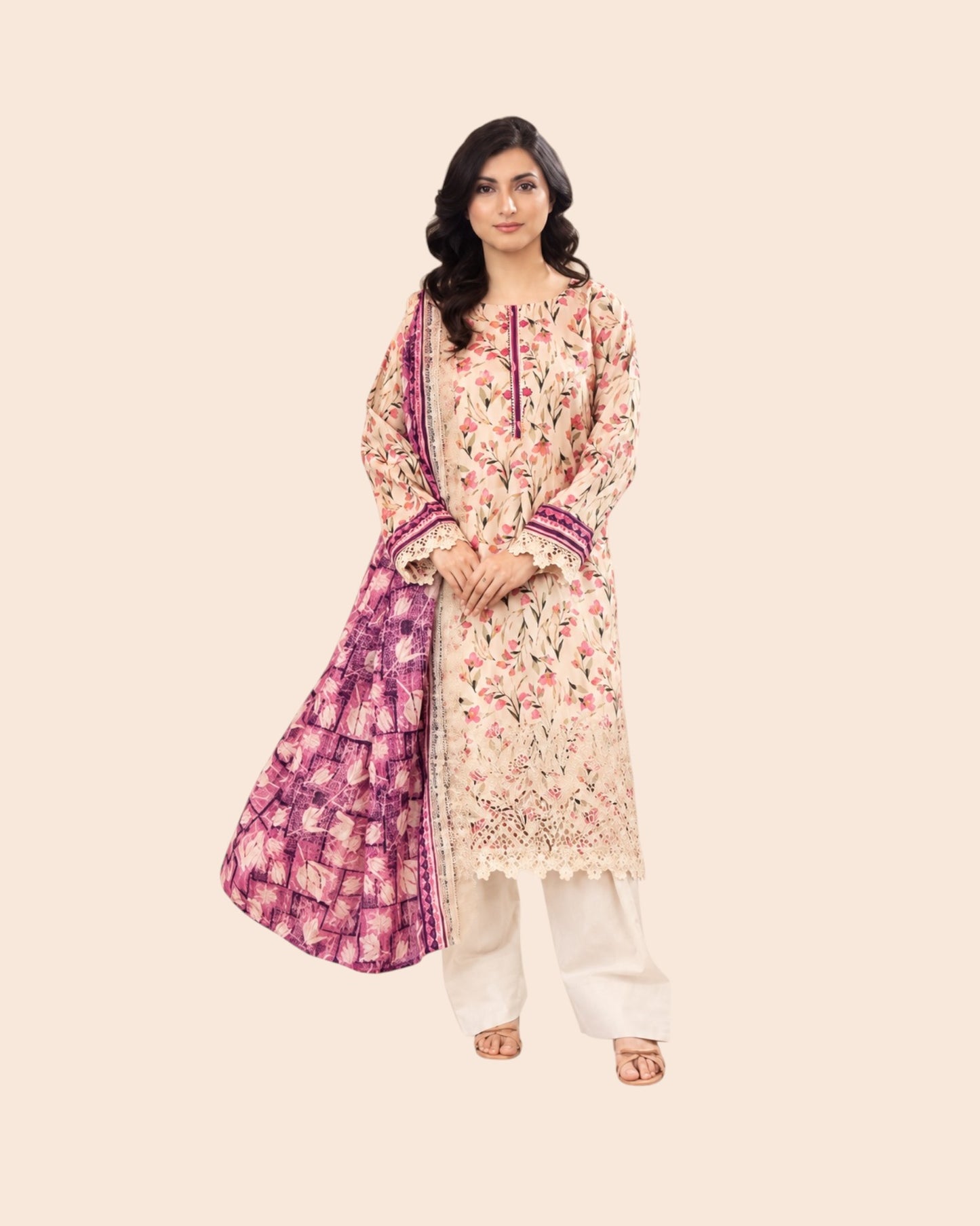 Zesh Luxury 3 Piece Embroidered Lawn Unstitched Suit