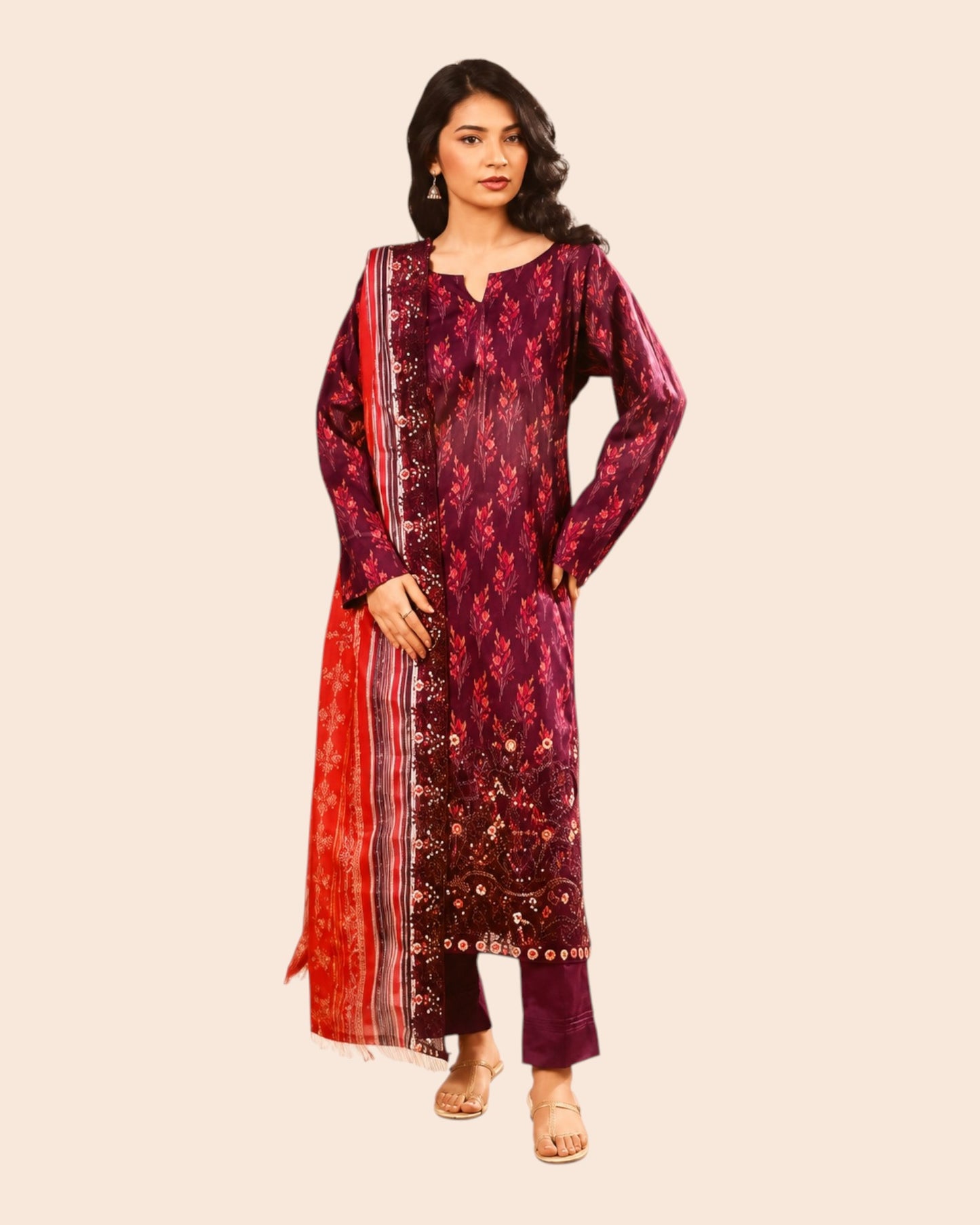 Zesh Luxury 3 Piece Embroidered Lawn Unstitched Suit