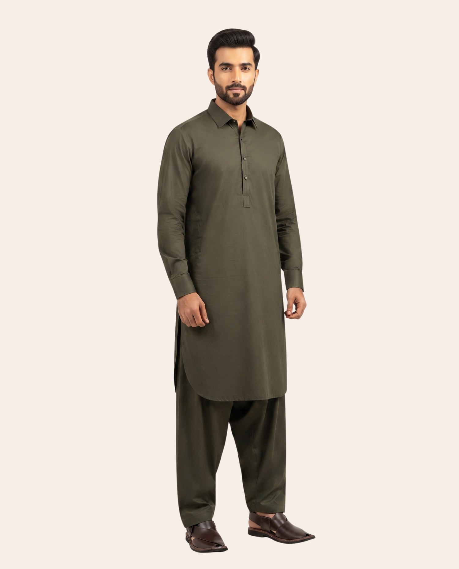 Firdous Men's Stitched Shalwar Kameez – Premium Wash & Wear Suit