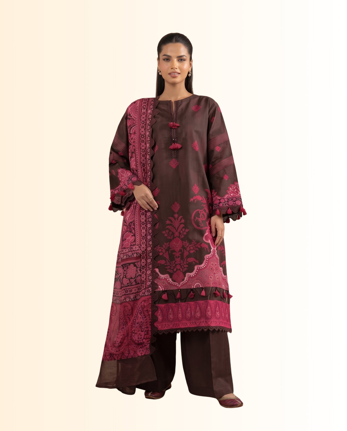 Nishat 2 Piece Unstitched  – Digital Printed Shirt & Lawn Dupatta for Women
