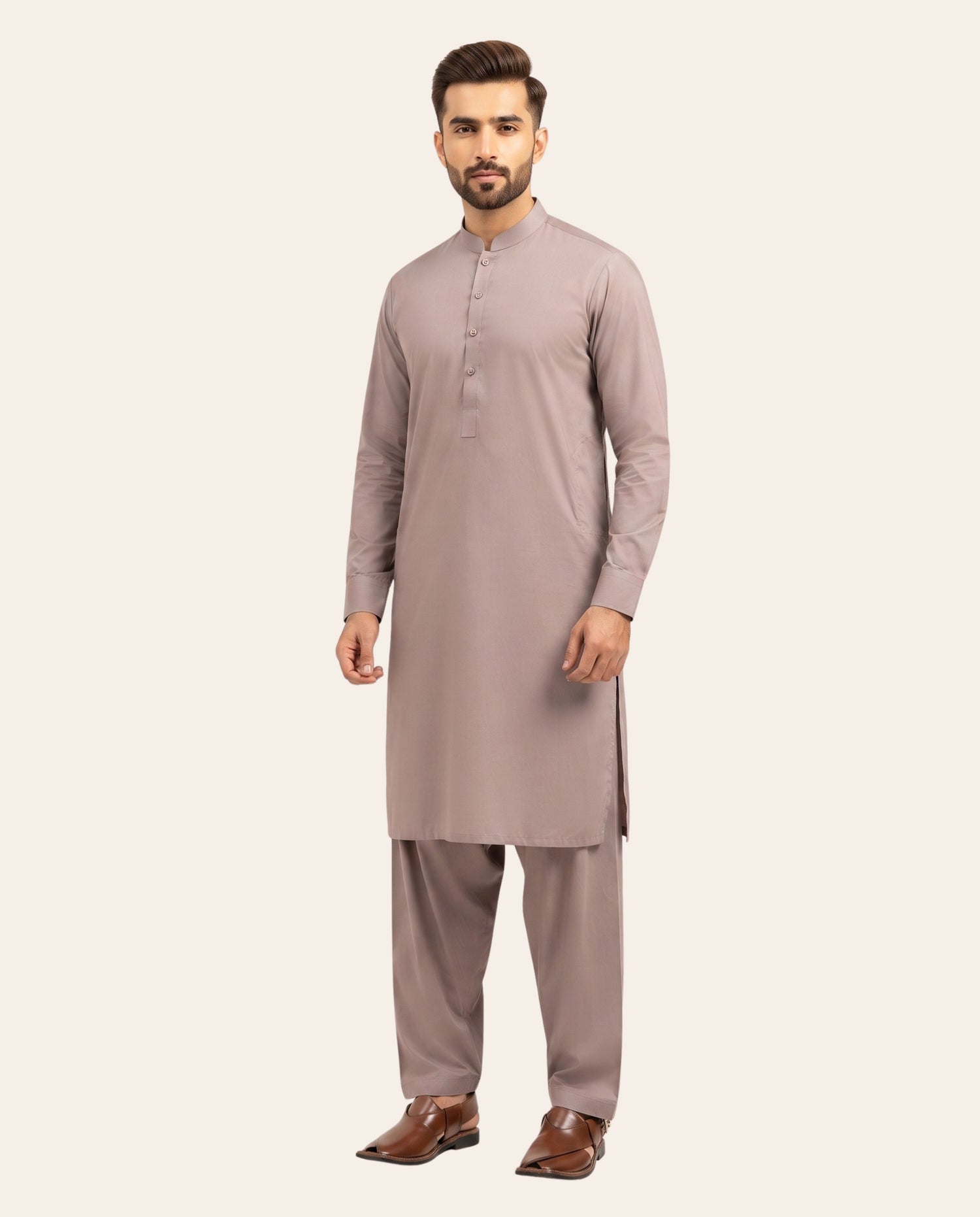 Firdous Men's Stitched Shalwar Kameez – Premium Wash & Wear Suit