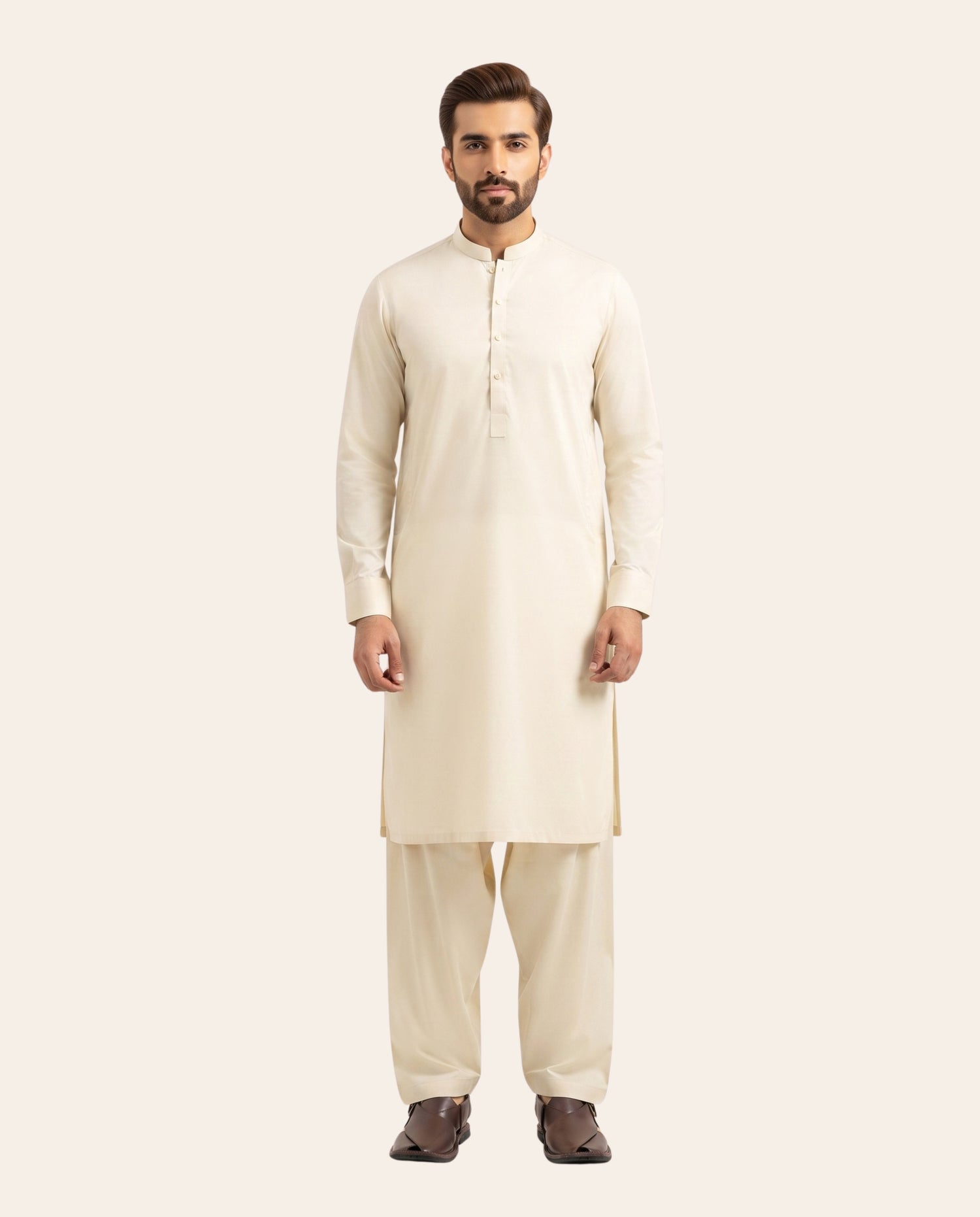 Firdous Men's Stitched Shalwar Kameez – Premium Wash & Wear Suit
