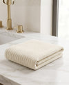 Premium cotton bath towel with a soft, plush, highly absorbent, and quick-drying design for home, hotel, spa, gym, and everyday bathroom use.