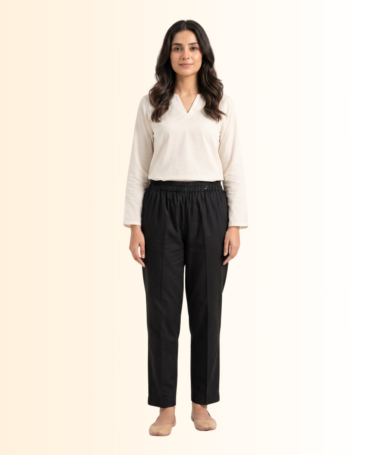Black - Prime Point Women's Stitched Lawn Trouser