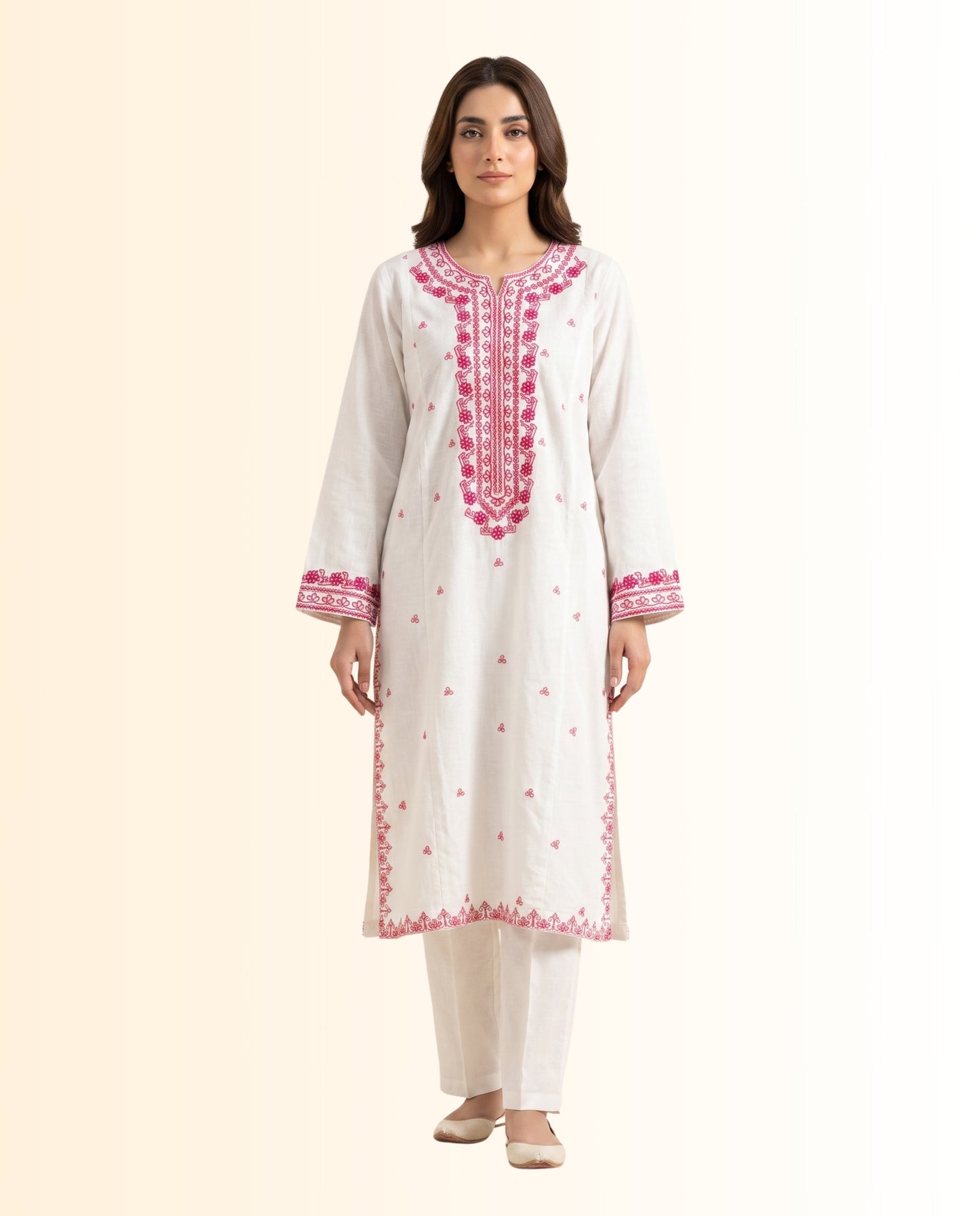 ETHNC 2 Piece Luxe  – Embroidered Shirt & Solid Trouser