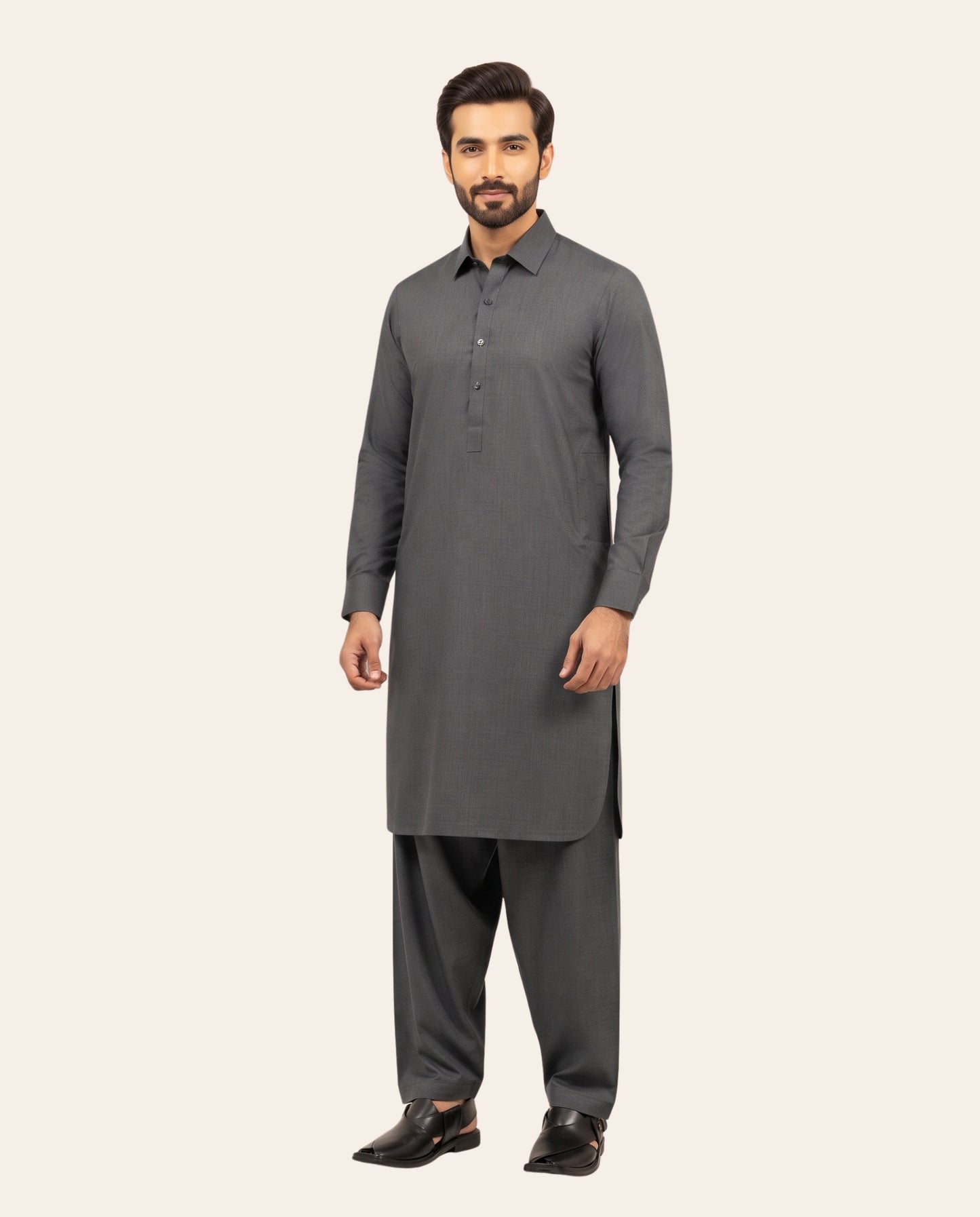 Firdous Men's Stitched Shalwar Kameez – Premium Wash & Wear Suit