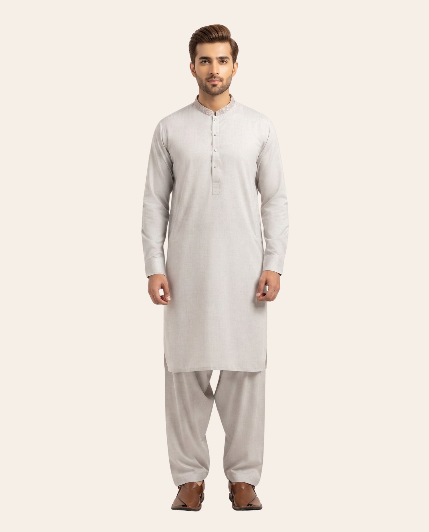 Firdous Men's Stitched Shalwar Kameez – Premium Wash & Wear Suit