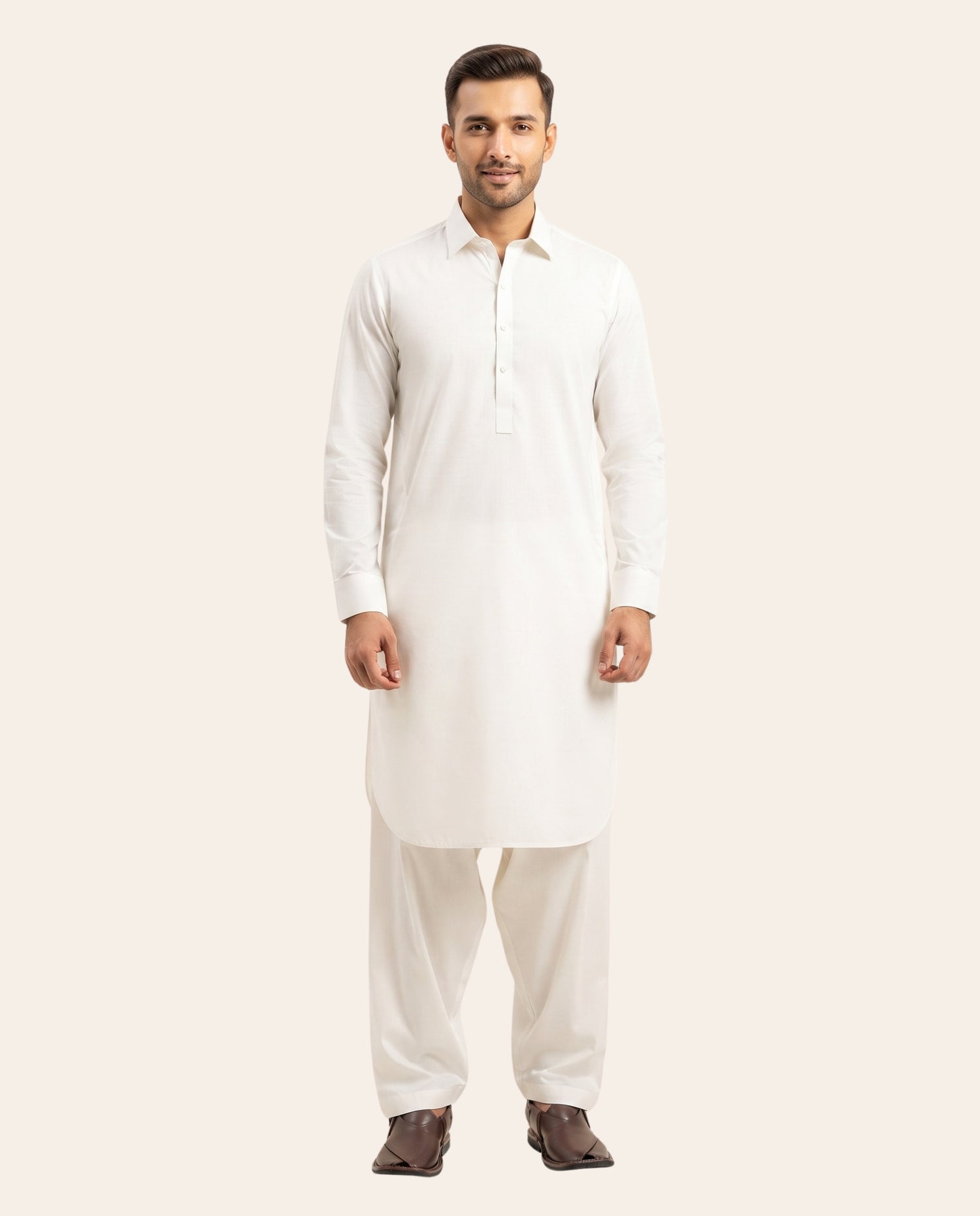 Firdous Men's Stitched Shalwar Kameez – Premium Wash & Wear Suit
