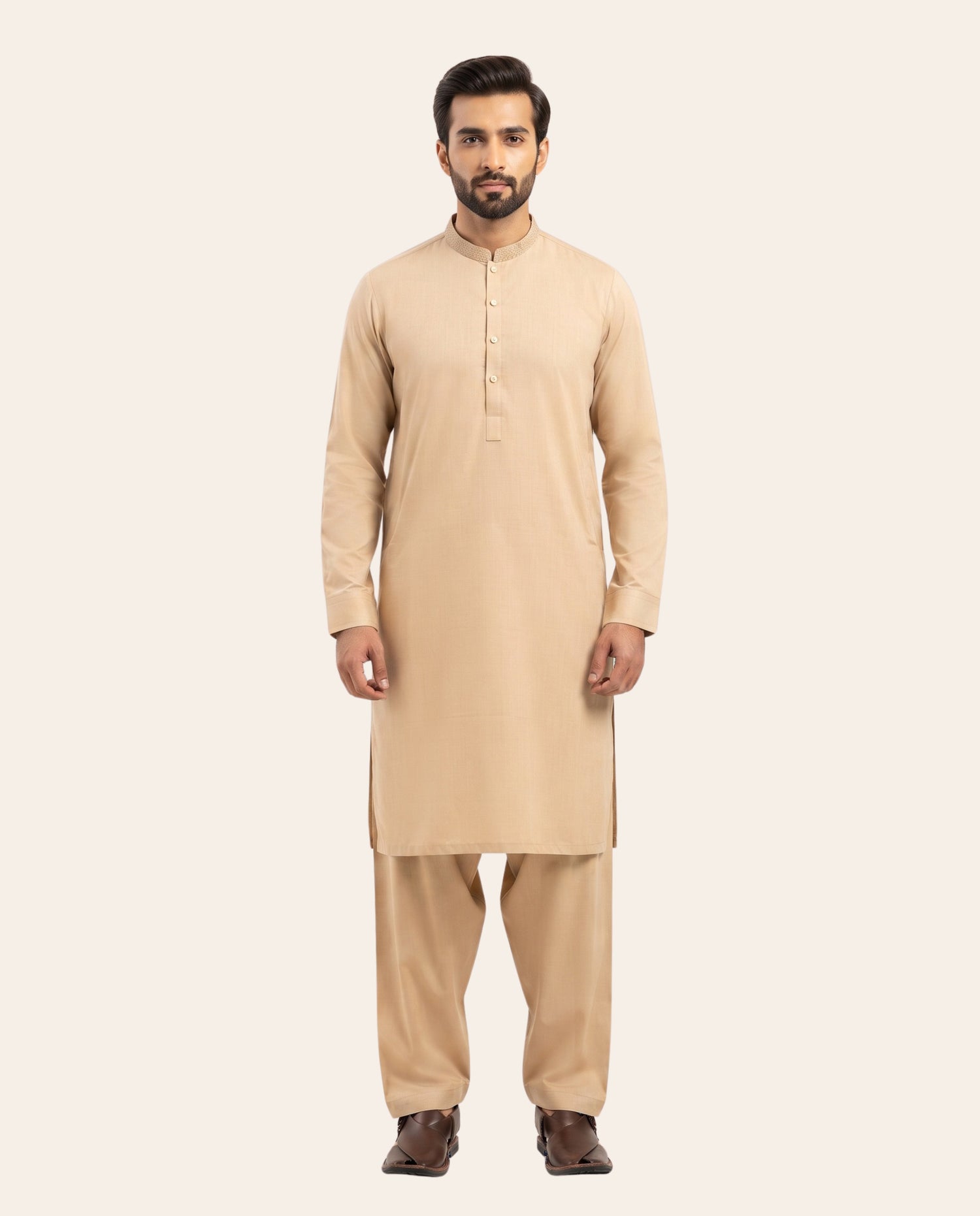Firdous Men's Stitched Shalwar Kameez – Premium Wash & Wear Suit