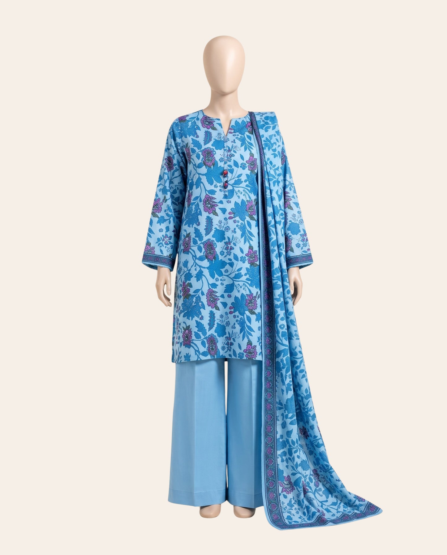 MTJ (Maulana Tariq Jamil) 3 Piece Unstitched Printed Lawn Suit – Premium Summer Collection