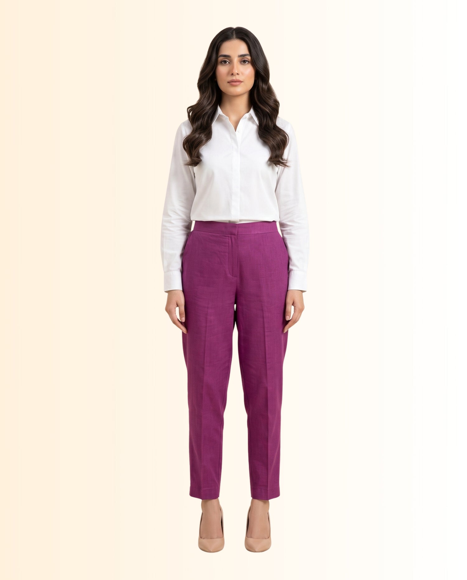 Magenta - Prime Point Women's Stitched Lawn Trouser
